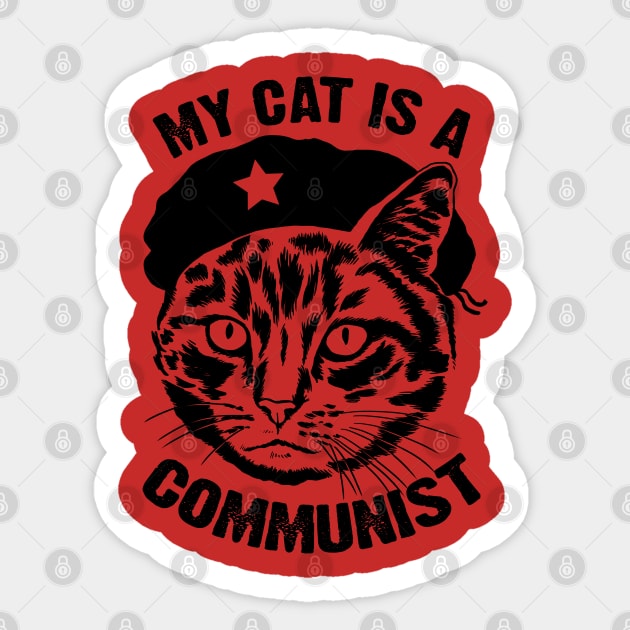 My Cat is a Communist - Funny Sticker by andantino